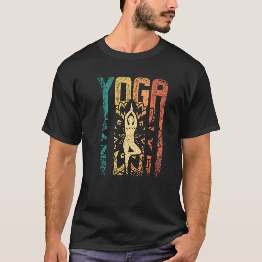 Retro Vintage Yoga T-Shirt (Vorderseite)