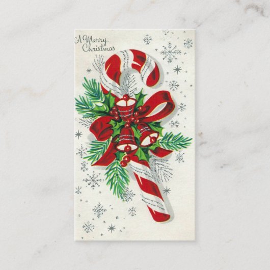 Retro Vintage Zuckerstange addieren Visitenkarte (Vorderseite)