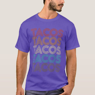 Retro Vintageacos Mexikanische Lebensmittel Party T-Shirt