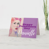 Retro Vintagen 40er-Jahre Glücklicher Valentinstag Karte (Vorderseite)