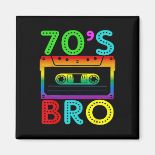 Retro Vintagen 70er Jahre Bro zu Halloween Familie Magnet