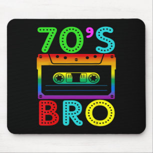 Retro Vintagen 70er Jahre Bro zu Halloween Familie Mousepad
