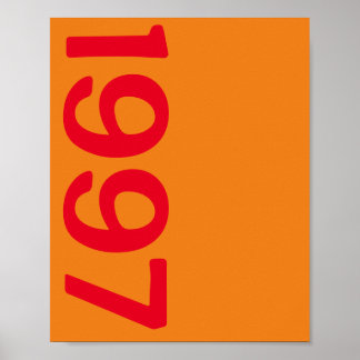 Retro Vintagen 90er Jahre Personalisiertes Jahr Poster