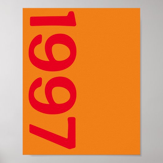 Retro Vintagen 90er Jahre Personalisiertes Jahr Poster (Vorne)