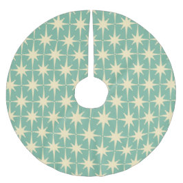 Retro Vintager 50er 60er Atomic Mint Mitte des Jah Polyester Weihnachtsbaumdecke