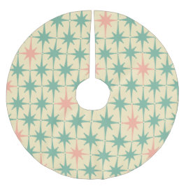 Retro Vintager 50er 60er Atompastel Mitte des Jahr Polyester Weihnachtsbaumdecke