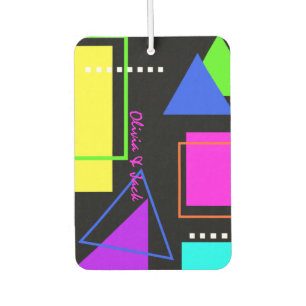 RETRO VINTAGER 80er COOL NEON GEOMETRIC 1980er DRU Autolufterfrischer