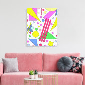 Retro Vintager 80er und 90er-Jahre-Stil Leinwanddruck (Insitu (Wohnzimmer))