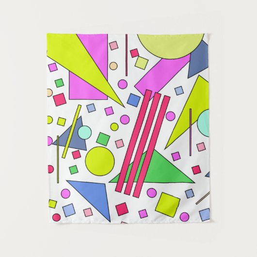 Retro Vintager 80er und 90er-Jahre-Stil Wandteppich (Vorderseite)