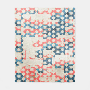 Retro-Vintager, abstrakter Patchwork-Hintergrund Fleecedecke