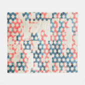 Retro-Vintager, abstrakter Patchwork-Hintergrund Fleecedecke (Vorderseite (Horizontal))
