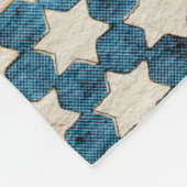 Retro-Vintager, abstrakter Patchwork-Hintergrund Fleecedecke (Ecke)