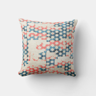 Retro-Vintager, abstrakter Patchwork-Hintergrund Kissen