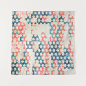 Retro-Vintager, abstrakter Patchwork-Hintergrund Wandteppich (Vorderseite (Horizontal))