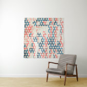 Retro-Vintager, abstrakter Patchwork-Hintergrund Wandteppich (Beispiel (Horizontal))