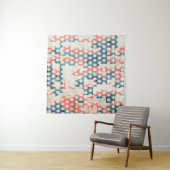 Retro-Vintager, abstrakter Patchwork-Hintergrund Wandteppich (Beispiel)