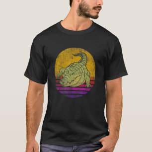 Retro Vintager Alligator Gator Krokodil Zootier T-Shirt