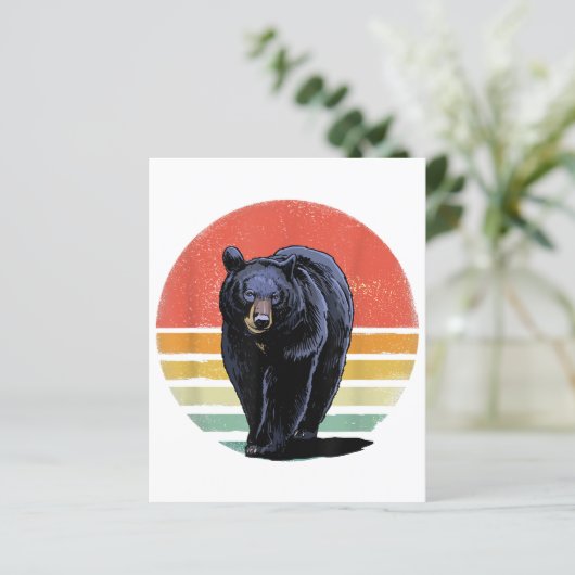 Retro Vintager Bär (Stehend Vorderseite)