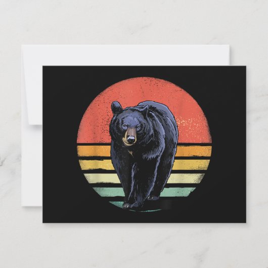 Retro Vintager Bär Dankeskarte (Vorderseite)