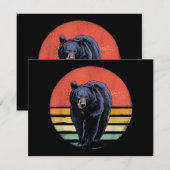 Retro Vintager Bär Dankeskarte (Vorne/Hinten)