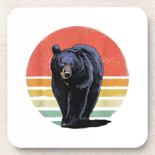 Retro Vintager Bär Getränkeuntersetzer