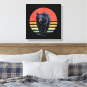 Retro Vintager Bär Leinwanddruck (Insitu (Schlafzimmer))