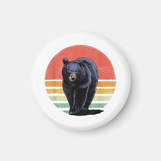 Retro Vintager Bär Magnet (Vorne)