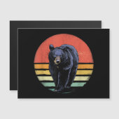 Retro Vintager Bär Magnetkarte (Vorne/Hinten)