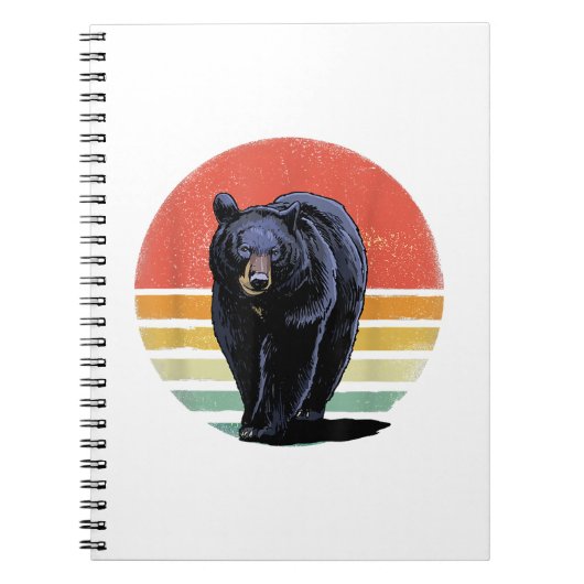 Retro Vintager Bär Notizblock (Vorderseite)