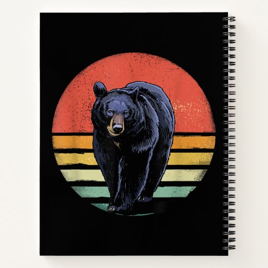 Retro Vintager Bär Notizblock (Rückseite)