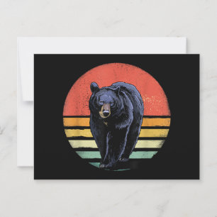 Retro Vintager Bär Postkarte