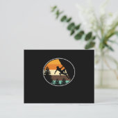 Retro Vintager Berg Klettergarten Ankündigungspostkarte (Stehend Vorderseite)