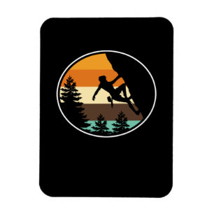 Retro Vintager Berg Klettergarten Magnet