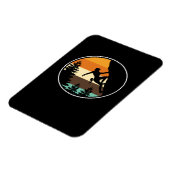 Retro Vintager Berg Klettergarten Magnet (Linke Seite)