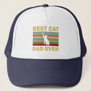 Retro Vintager bester Cat-Vater je Truckerkappe