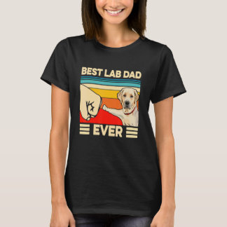 Retro Vintager bester Labrador Vater je Vatertag T-Shirt