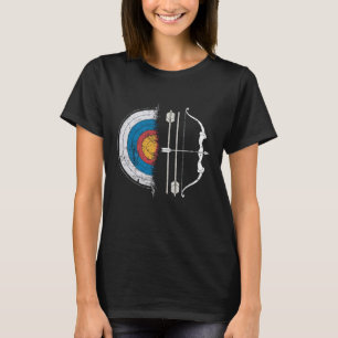 Retro-Vintager Bogenobjektbow und Arrow-Bogenhalte T-Shirt