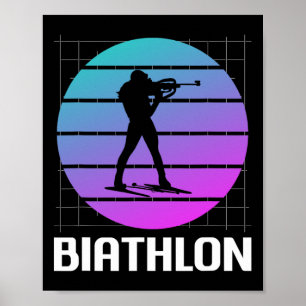 Retro Vintager Clic Biathlon Biathlete 1 Poster