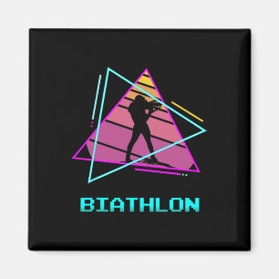 Retro Vintager Clic Biathlon Biathlete 3 Magnet