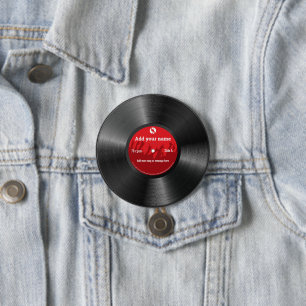 Retro Vintager cooler, benutzerdefinierter Text-Vi Button