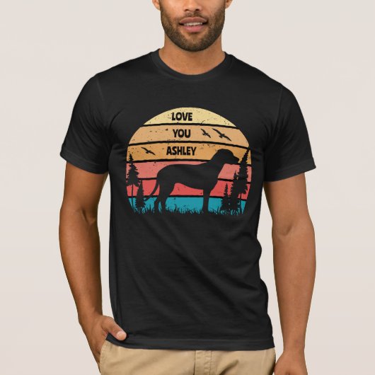 Retro Vintager Dalmatiner Hund T-Shirt (Vorderseite)