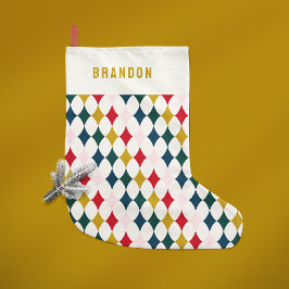 Retro Vintager Diamant Kleiner Weihnachtsstrumpf