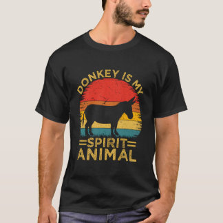 Retro Vintager Donkey ist mein Geist Tier Donkey F T-Shirt
