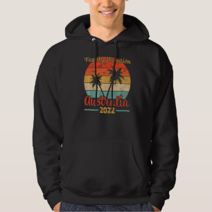 Retro Vintager Familienurlaub 2022 Palm Tree Austr Hoodie