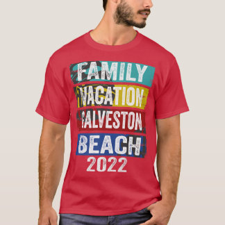 Retro Vintager Familienurlaub 2022 Teas Galveston T-Shirt