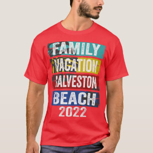 Retro Vintager Familienurlaub 2022 Teas Galveston  T-Shirt