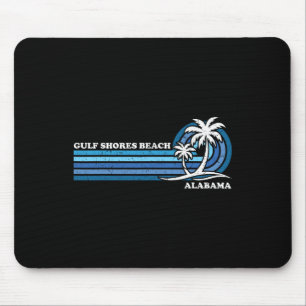 Retro Vintager Familienurlaub Alabama Golfküste Mousepad