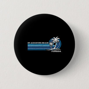 Retro Vintager Familienurlaub Florida St. Augustin Button