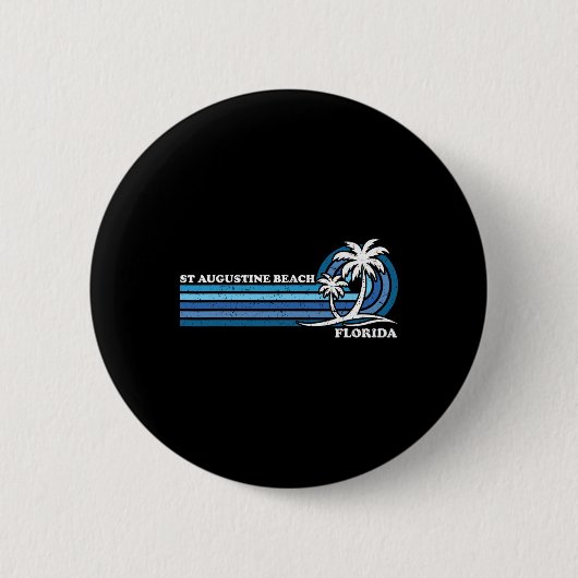 Retro Vintager Familienurlaub Florida St. Augustin Button (Vorderseite)
