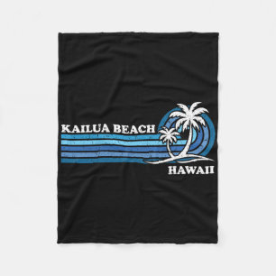 Retro Vintager Familienurlaub Hawaii Kailua Beach Fleecedecke